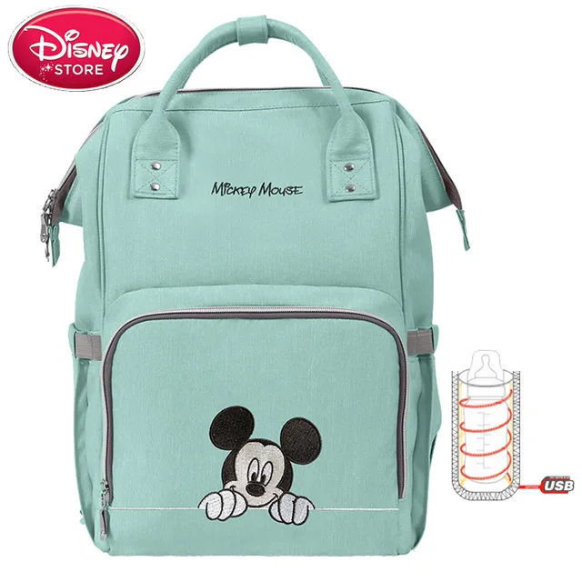 18 Disney мягкий подгузник сумка Микки Маус рюкзак для беременных подгузник сумка детские дорожные сумки для мам изоляция USB бутылочка для кормления - Color: 18
