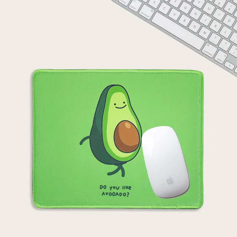 

Simple avocado illustration non-slip rubber game mouse pad computer desk thickened lock edge mouse wrist pad