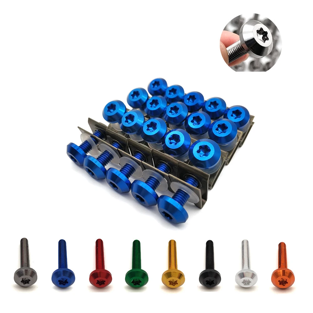 Universal Motorcycle Fairing Screws Fastener Clips Body Spring Bolts Kit For Kawasaki Ninja GPZ500 EX500 650R ER6 F N ZX 12 6 R |