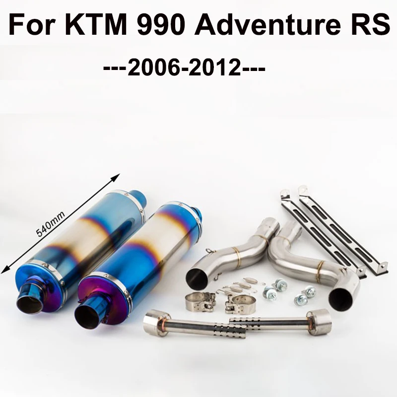Per Ktm 990 Adventure 2006-2012 Sistema Di Scarico Moto Tubo Di Collegamento Centrale Con Db Killer Marmitta Tubo Fuga Per Ktm 990 Adv