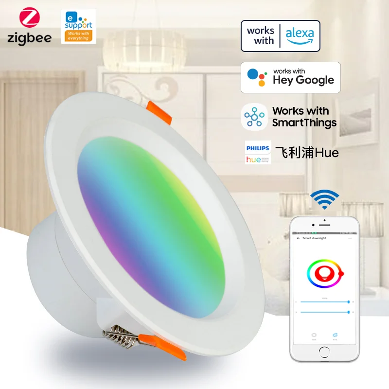 Smart LED Recessed Lighting, 4 Inch 9W Ceiling Light Controllable Downlight, APP & Remote Control, Wireless Recessed Spotlights