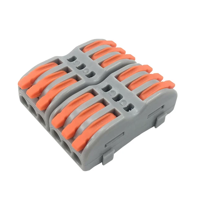 Wire Connector 222-412 2 Pin Splicing Terminal Blocks Led Strip Lighting Electric Quick Connectors Mini Conductor Rail Conector 5