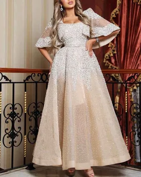 

Christia Bella Luxury Silver Rhinestones Evening Dress Ladies Mesh Trailing Dress Singer Stage Clothing Sexy mesh ball gown