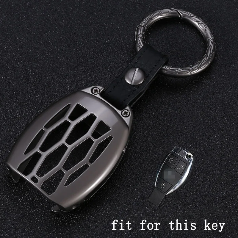 

Zinc Alloy Key Case Cover for Mercedes Benz B200 C180 E260L S320 GLK300 CLA CLS S400 fob keychain ring Car Styling