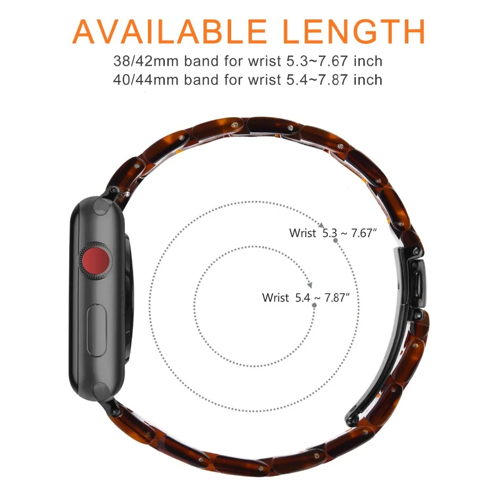 Resin-strap-For-Apple-Watch-44mm-band-iwatch-Series-5-4-3-2-1-Wrist-watch