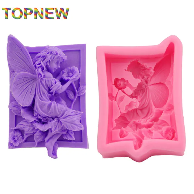 Élelmiszer -Minőségű Szilikon 3D Elf Kézzel Készített Szappan Penész Diy Fondant Sütemény Díszítő Eszközök 2917