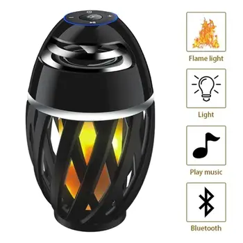 

LED Music Lamp LED Flame Light Bluetooth Wireless Outdoor Travel KTV Gift Home Bar Bluetooth Lamp Smart Micro USB Audio Black