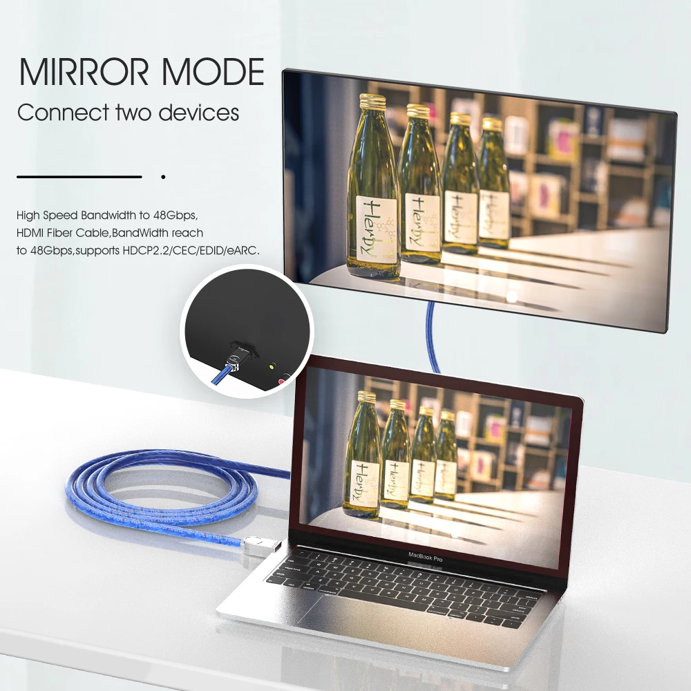 HDMI ȣȯ ̺ 2.1,   ̴ HDR 4:4:4  , 8K 60Hz 4K 120Hz HDR 48Gbps HIFI ARC 12 Ʈ 7680x4320 px