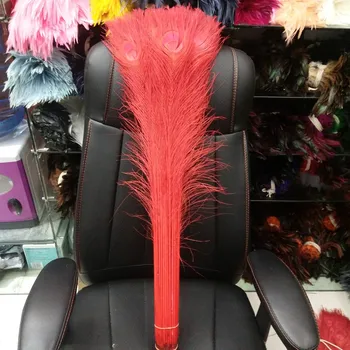

Wholesale 50 PCS Beautiful 32-36inch/80-90cm Red Natural Peacock Feathers For DIY Clothes Wedding Party Decoration