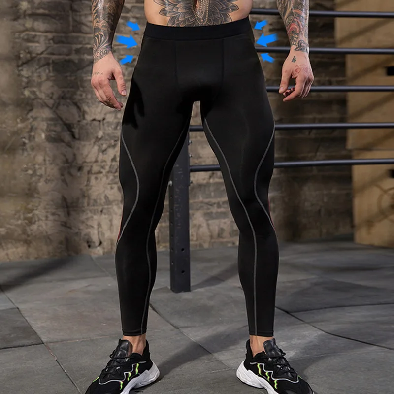 

2019 Skinny Pants Men Sports Leggings Jogging Pants Male Gym Casual Workout Pants Men Running Compression Quick Dry Trousers