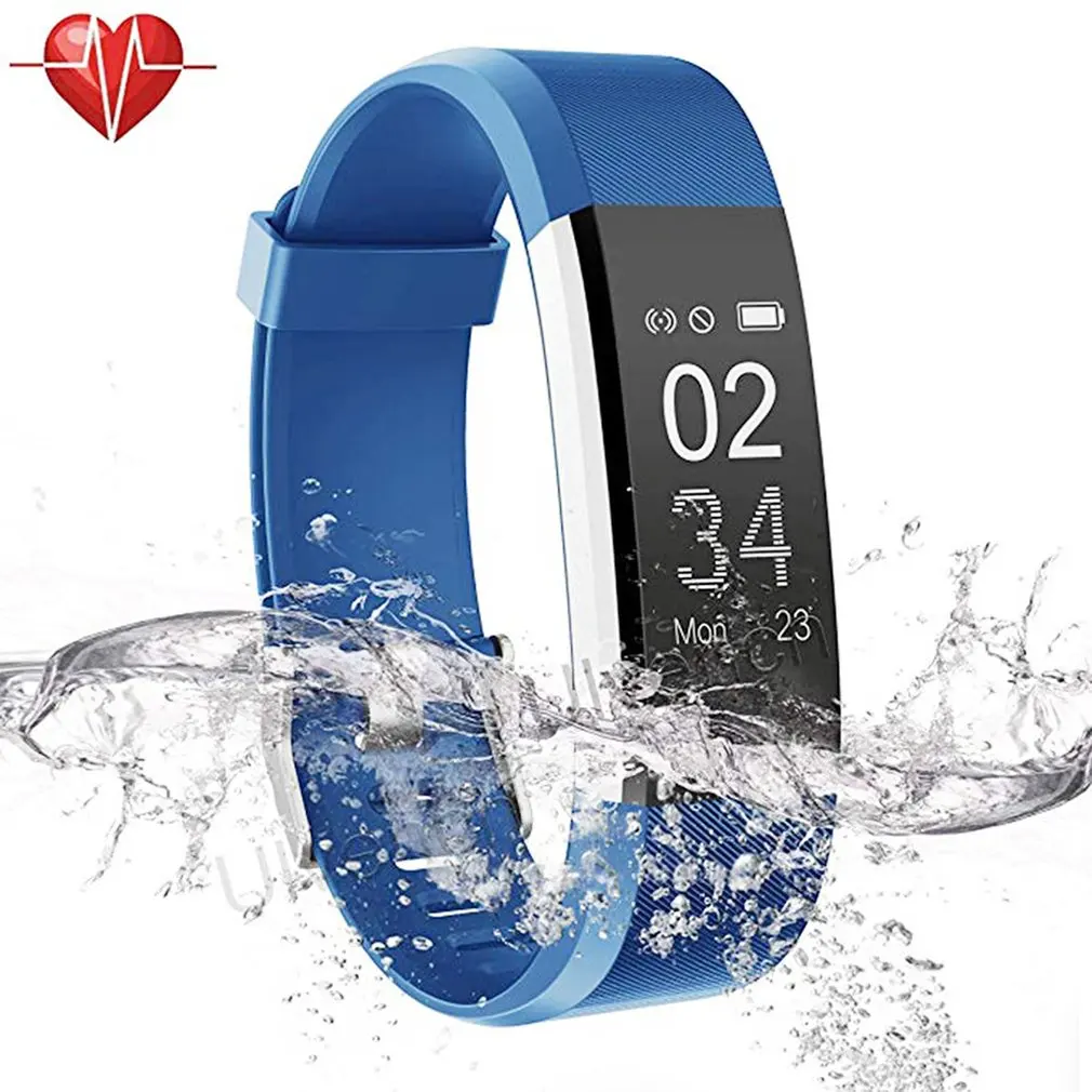 115Plus HR Fitness Tracker Smart Watch Heart Rate Monitor Calorie Counter Pedometer Sleep Monitor Waterproof sports watch 115Plus HR Fitness Tracker Smart Watch Heart Rate Monitor Calorie Counter Pedometer Sleep Monitor Waterproof sports watch