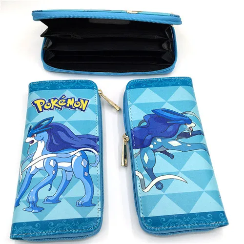 14 Карманный Монстр Celebi Charizard Пикачу Eevee Kawaii принт унисекс аниме Длинный кошелек для мелочи из искусственной кожи мультфильм клатч - Цвет: 14