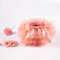 Baby Girls Tulle Tutu Bloomers Infant Newborn Diapers Cover 2pcs Short Skirts+Headband Set Girls Skirts Rainbow Baby Skirt 2