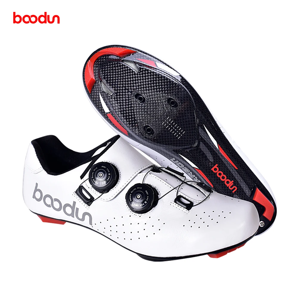 Boodun zapatos de ciclismo de carretera zapatillas cuero y fibra carbono con autobloqueo, profesionales, novedad|Zapatillas de ciclismo| - AliExpress