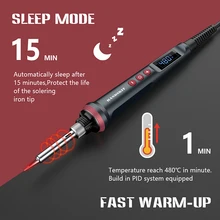 

LED Digital Display Electric Soldering Iron 180-480℃ Adjustable Temperature Welding Pencil Electronic Heat Handheld Rework Heat