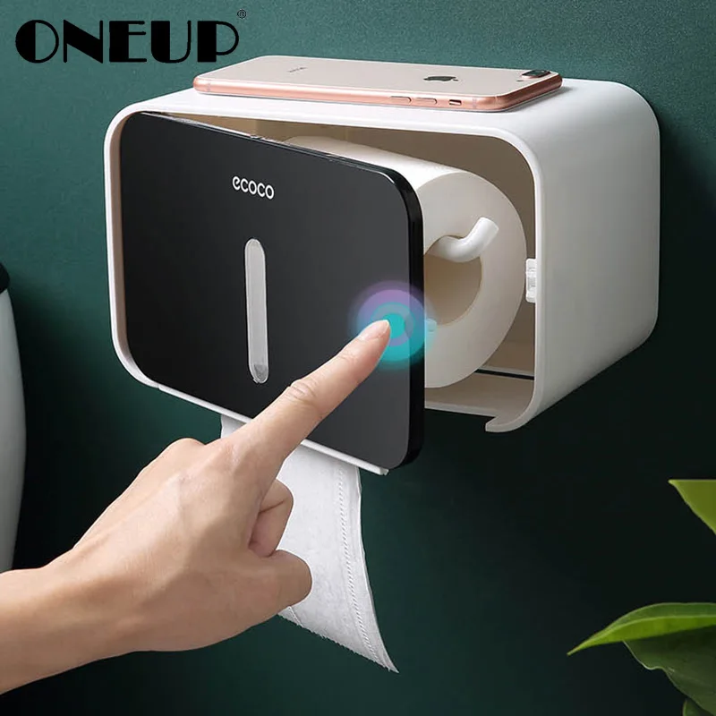 

ONEUP Wall-mount Toilet Paper Holder Creative Foldable Hanger Tissue Box Home Waterproof Storage Box Portable Toilet Roll Holder