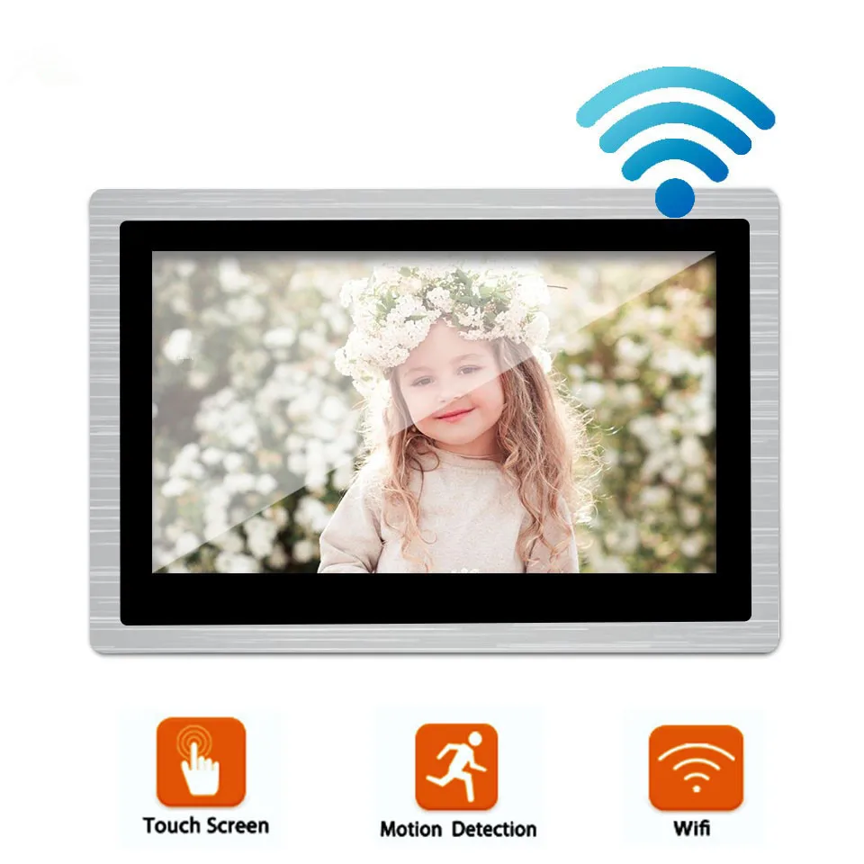 HomeFong-intercomunicador inalámbrico para interior, Monitor de vídeo para puerta, teléfono con detección de movimiento, 10 pulgadas