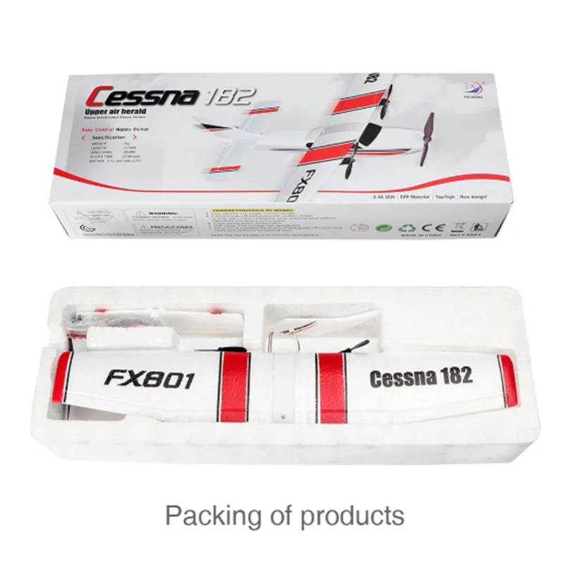 FX801 высокотехнологичный пульт дистанционного управления планер RC Cessna 182 flight fixed wing fall-proof collision aircraft RC самолет Летающий игрушка DIY
