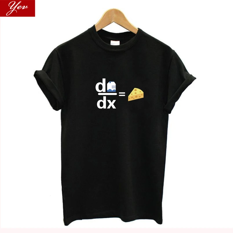 Milk Differential Is Cheese funny t-shirt women Cow Science Math Graphic oversized streetwear aesthetic woman tshirt clothing | Женская