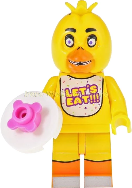 Игра Five Nights at Freddy's Chica Freddy Ryu Bunny Vega Animatronic Dragon Ghast модель строительные блоки игрушки для детей