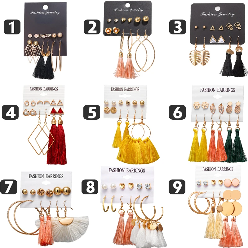 Женские Винтажные висячие серьги IF ME золотого цвета с кисточками листьями