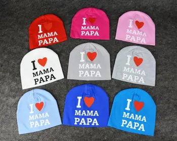 

Spring Autumn Winter Cute Ear Newborn Baby Hats Kids Knitted Letter Print PAPA MAMA Caps Boys Girls Hats Beanie Caps Accessory