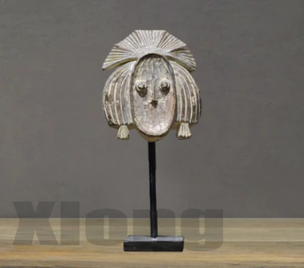 

Height: 15cm Creative tribal character animal mask home soft decoration crafts ornaments