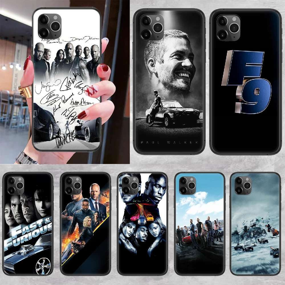 Fast and Furious Moive Phone Case Cover Hull For iphone 5 5s se 2 6 6s 7 8 12 mini plus X XS XR 11 PRO MAX black fashion funda case iphone 6