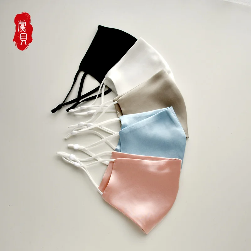 Face mask high class natural silk for women or child real silk anti-sunburn washable light soft comfortable mascarillas
