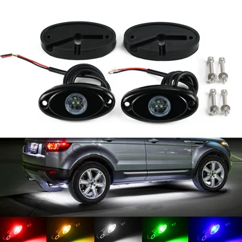 

9W Led Rock Lights Kit Wheel Light For Polaris RZR Ranger Can-Am Maverick Defender Yamaha Rhino YXZ Kawasaki Teryx KRX 1000