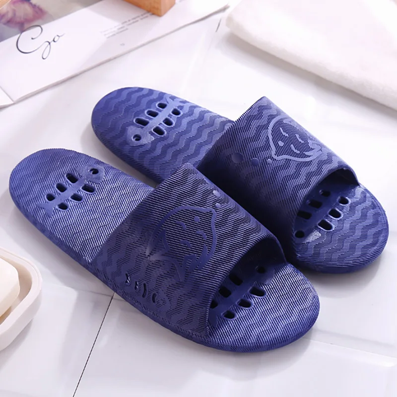 

Women's Indoor Shoes Plus Size 43-45 PVC Hollow Fashion Fish Pattern Cozy Summer Slippers Women Solid Rubber Soft Unisex Shoe