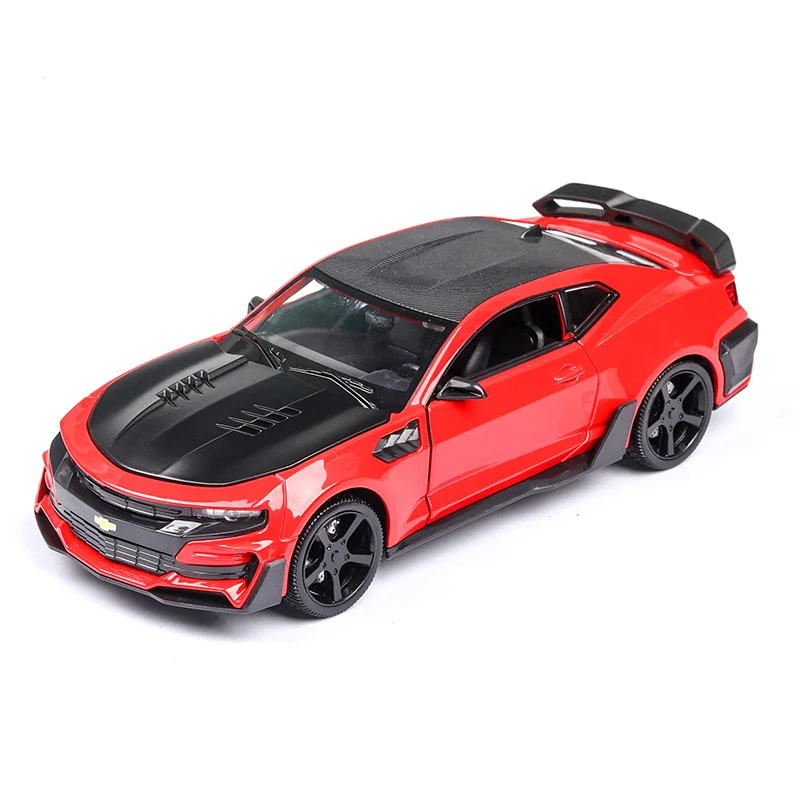 1/24 Chevrolet Camaro спортивный автомобиль литая под давлением модель автомобиля игрушка оттягивающийся мигающий для детей на день рождения рождественские подарки игрушки - Цвет: No Original Box