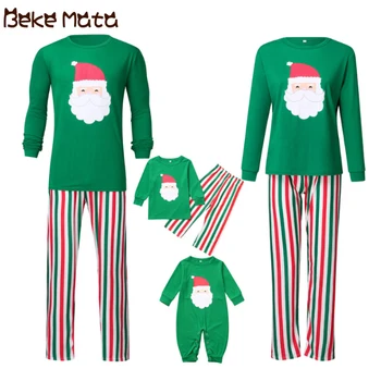 

Family Christmas Pajamas Family Matching Clothes Santa Claus Print Family Look Mother Daughter Father Son Baby Matching Pajamas