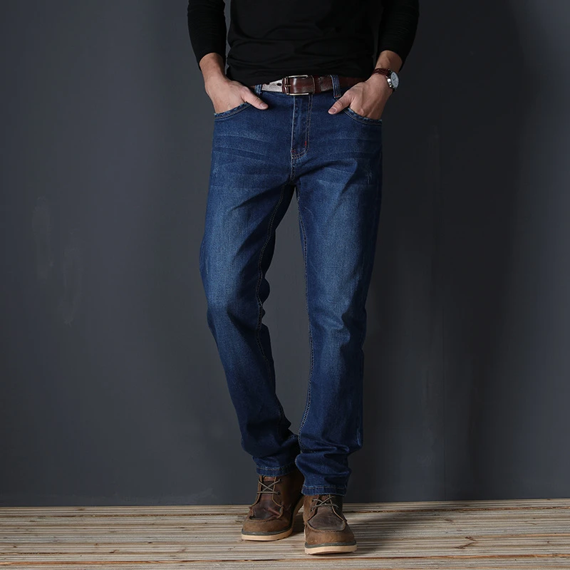 Зимние модные дизайнерские джинсы для мужчин, брендовые высококачественные джинсы Calca Masculina Tamanho, большие размеры 46 48, рр7718 - Цвет: PP7718 dark blue