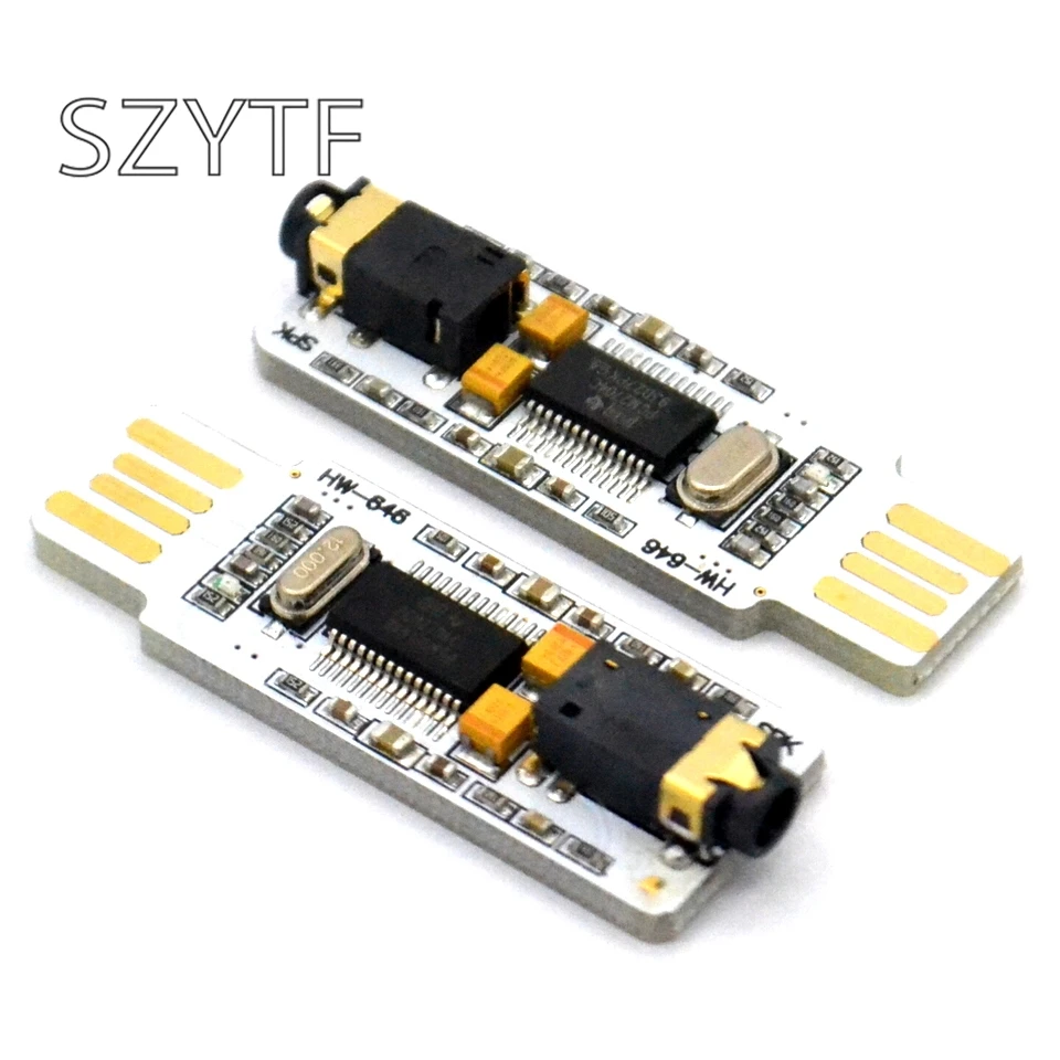 Миниатюрная звуковая карта USB PCM2704 DAC Плата декодера от привода подходит для