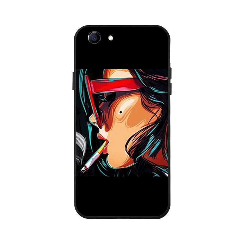 Fashion Black Silicone Case For OPPO Realme 1 Cases Soft TPU Phone Cover For Oppo A79 A71 A59 F3 F11 Coque Bumper Fundass - Цвет: X035