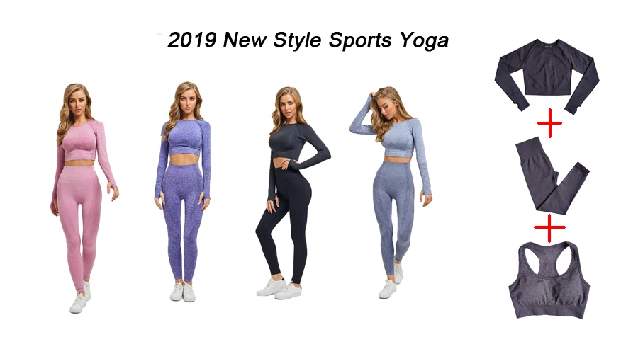 Бесшовный комплект для йоги, одежда для фитнеса, спортивная одежда, высокая талия, женские леггинсы для спортзала, колготки, мягкий пуш-ап спортивный бюстгальтер, 2 шт., спортивные костюмы