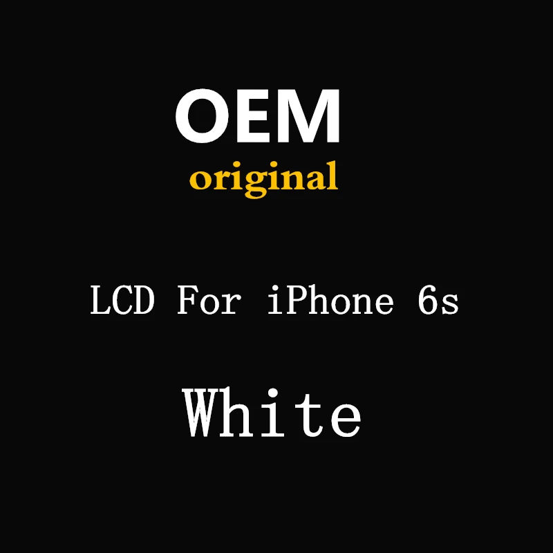 OEM ЖК-дисплей сенсорный экран для iPhone 6 6plus 6s plus 7 черный белый сборка Замена с инструментами - Цвет: For iPhone 6s White