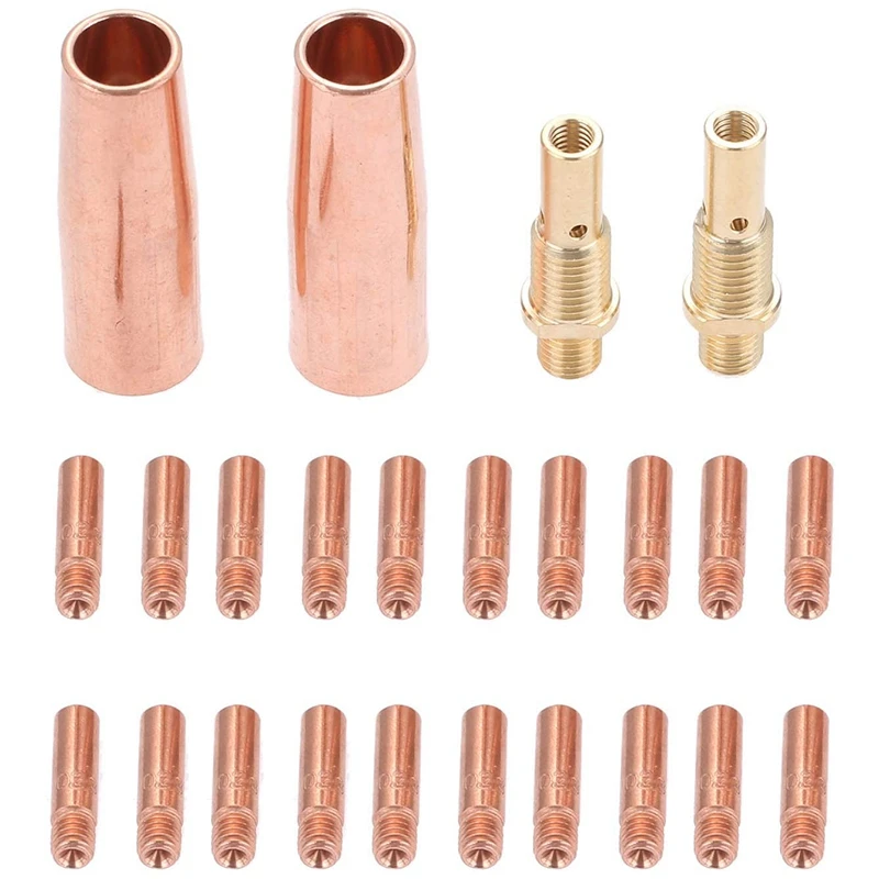 

24PCS MIG Welding Machine Accessory 0.023 inch Kit Contact Tips 11-23 0.023 inch Gas Nozzles
