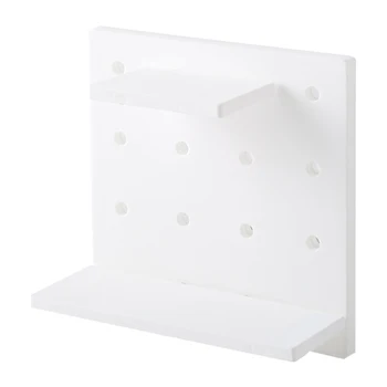 

Bedroom Bathroom Wall Shelf Punch Free Display Stand PP Living Room Kitchen Adhesive Pegboard Home Decor Non Slip Hole Board