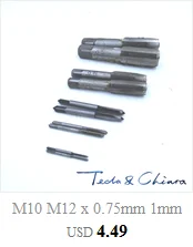 10 pces m6.5 m7 m8 x 0.5mm