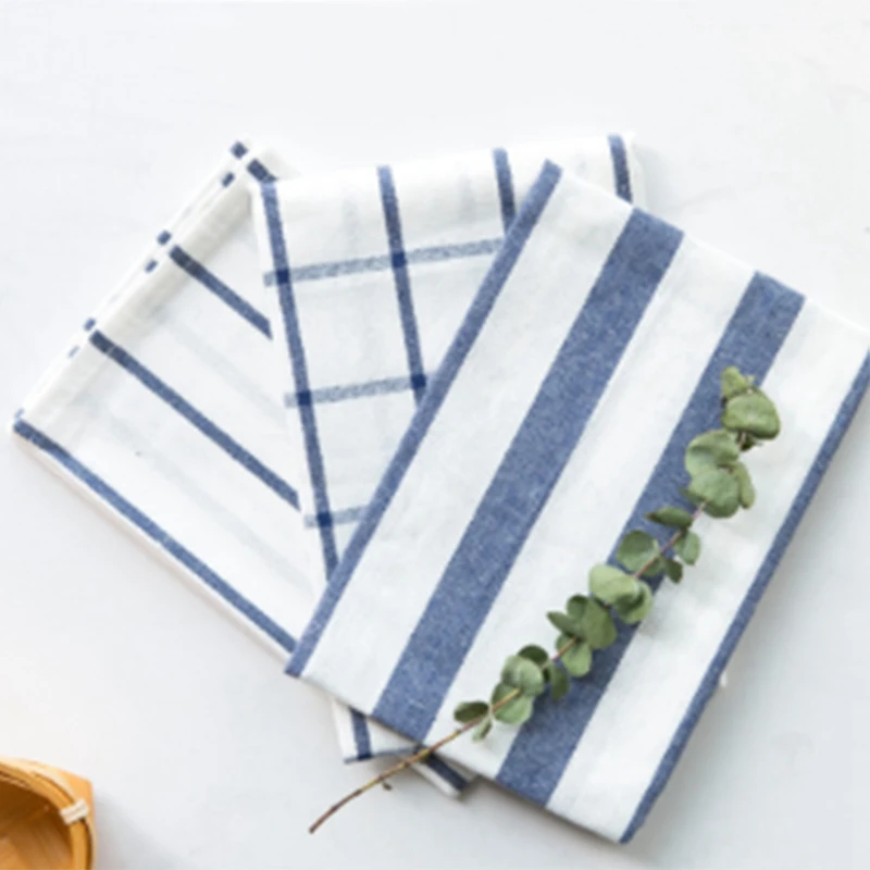  9 Pcs Cotton Table Napkins Cloth Tea Towel Absorbent Dish Cloth Scouring Pad Kitchen Towels Cleanin