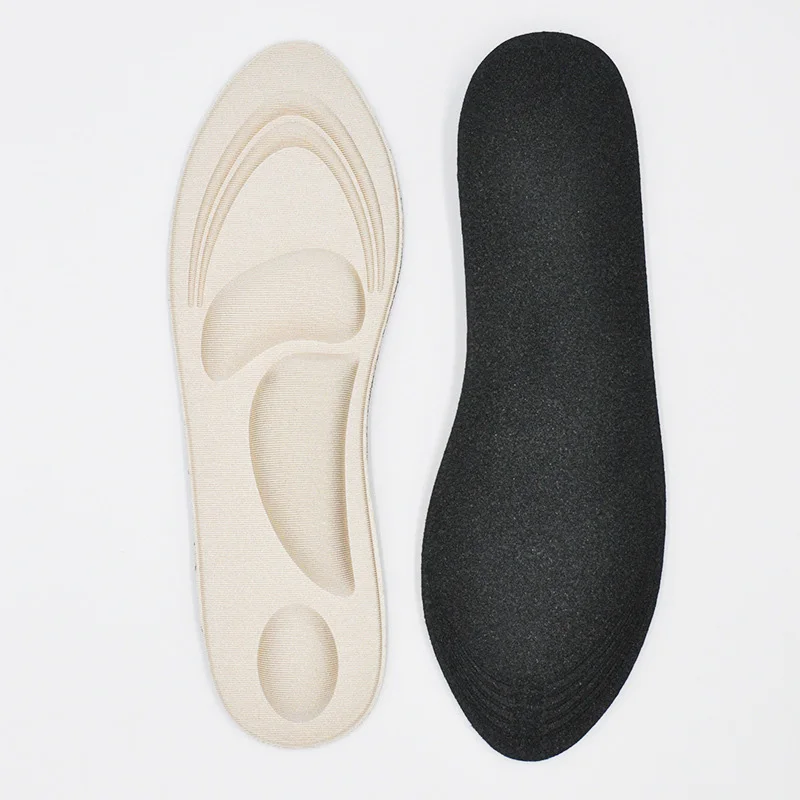 Ортопедические стельки унисекс из мягкой 4D пены с эффектом памяти для обуви, поддержка свода стопы, здоровая Плоская стопа, стельки для ухода за ногами, стельки для обуви, стельки - Color: Beige