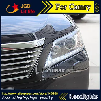 

Car styling LED HID Rio LED Camry headlight Head Lamp case for Toyota Camry headlights 2012 Bi-Xenon Lens low beam