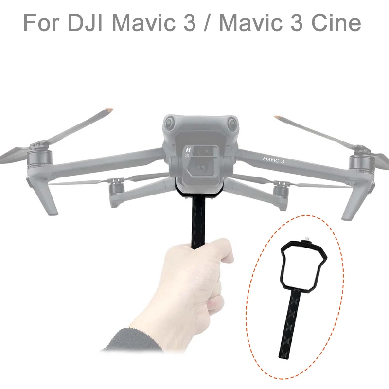 Support de stabilisation portable pour DJI Mavic 3 avec pieds repliés, vue de côté.
