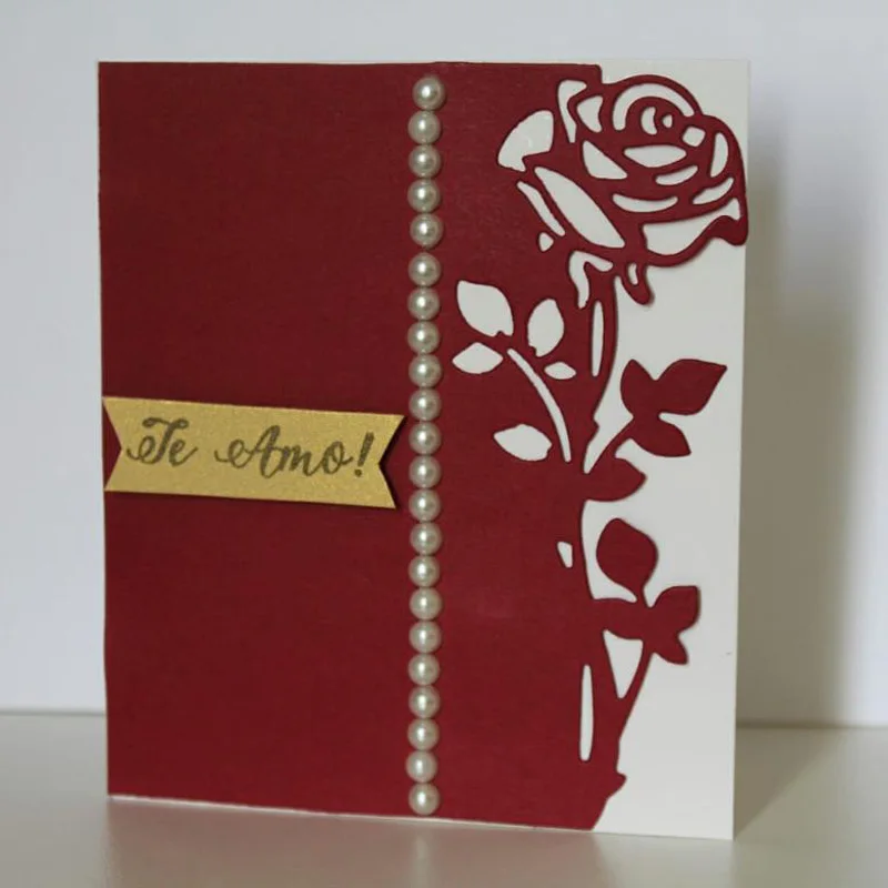 Розовые листья граница металлические режущие штампы трафареты для поделок