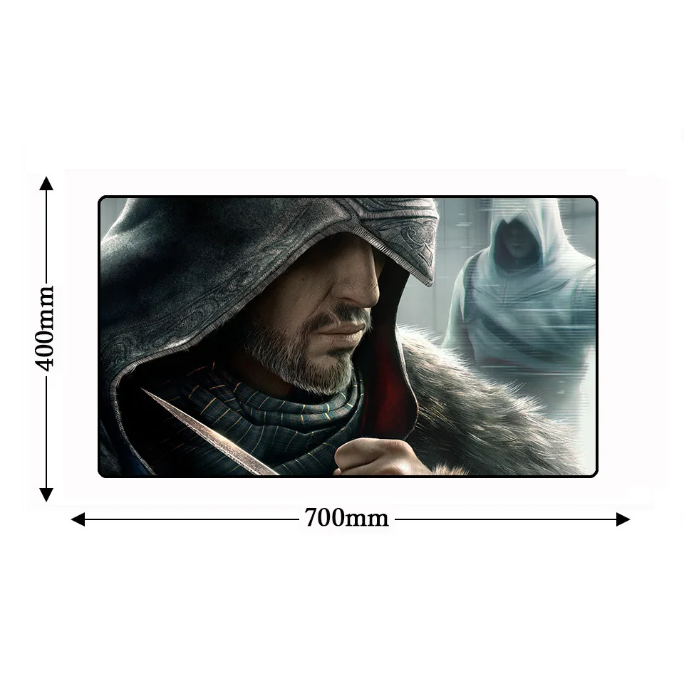 2 Нескользящий натуральный каучук большой игровой коврик для мыши Assassins Creed 700*400 мм большой ноутбук Lockedge Gamer Play PC коврик для мыши Коврик для мыши - Цвет: 2