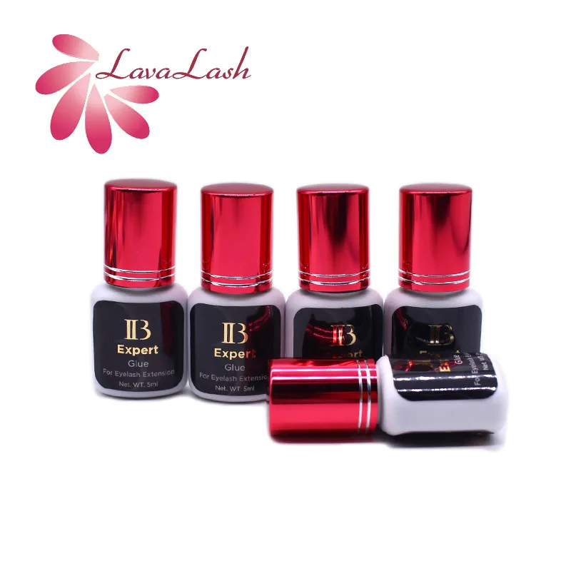 5 Bottiglie Ib Ibeauty Expert Colla Per L'Estensione Delle Ciglia Originale Corea 5Ml Colla Nera Tappo Rosso Vino Strumenti Per Il Trucco Delle Ciglia