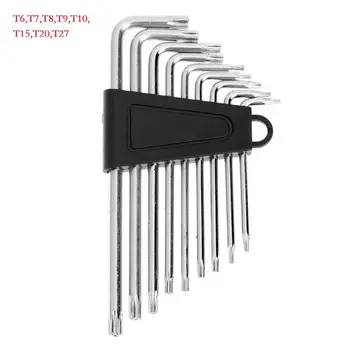 

9pcs Mini set of Wrench Tool L-Shape Plum Hex Torx Star Wrench Spanner Set Short Style Appliance Bicycle Repair Hand Tool New