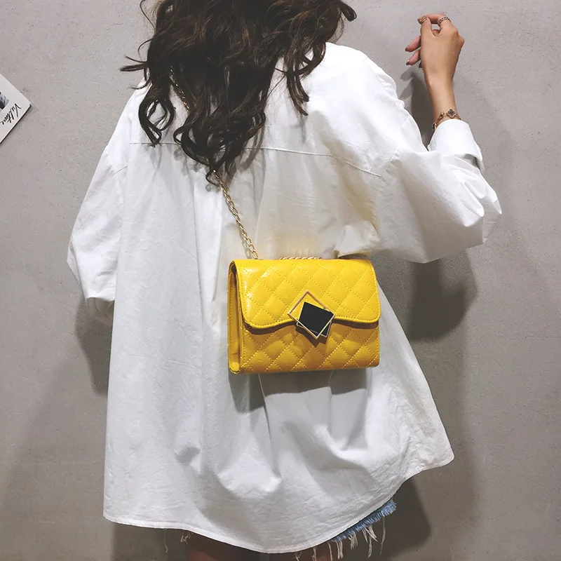 

Mini Celebrity Bag Women's New Style Fashion Versatile Shoulder Fashion Rhombus Chain Square Sling Bag Hand Bags Tote Bag